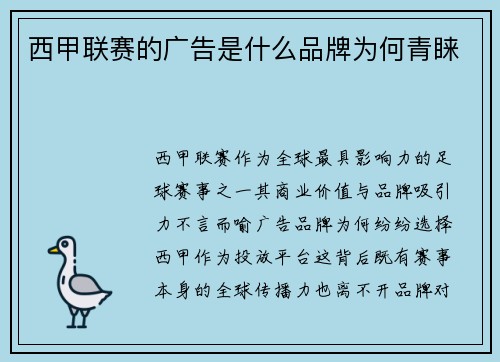 西甲联赛的广告是什么品牌为何青睐